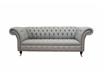 Chesterfield 3 Sitzer Sofa Grau Design Couchen Polster Sofas Couchen
