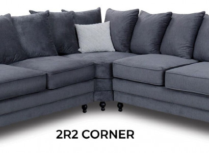 Modern Ecksofa Sofa Stil Grau Sofa Polster Stoff Textil Möbel L-Form Couchen