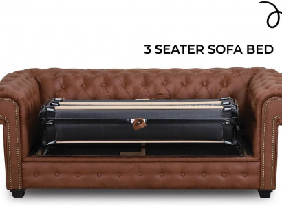 Schlafsofa Chesterfield Sofa mit Bettfunktion Couch Polster Möbel Couchen