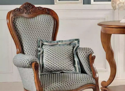 Klassischer Wohnzimmer Sessel Polstersessel Stoffmöbel Einsitzer Büro