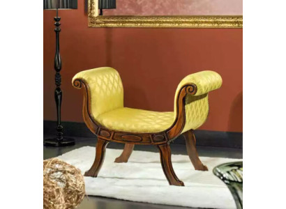 Designer Sitzbank Polster Textil Stoff Klassische Luxus Bank Möbel Neu