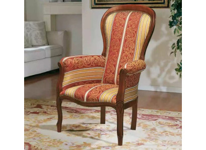 Klassischer Sessel Polstermöbel Luxus Polstersessel Holzgestell Neu