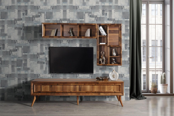 Esszimmer Set Esstisch 4 Stühle Anrichte Tische Holz Design Gruppe Garnitur 6tlg