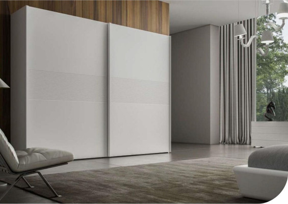 Weißer Kleiderschrank Schiebtüren Schlafzimmermöbel Luxus Echtholzmöbel