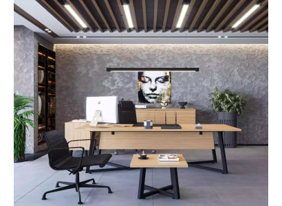 Modernes Büro Set Schreibtisch Couchtisch Aktenschrank Kommode 4tlg.