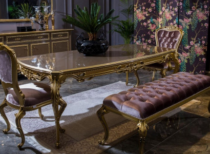 Esszimmer Set Esstisch Klassischer Echt Holz Luxus 4tlg Stuhl Garnitur Gruppe