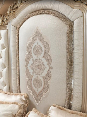 Schlafzimmer Set Bett 2x Nachttische Hocker Luxus neu 5tlg Design Holz