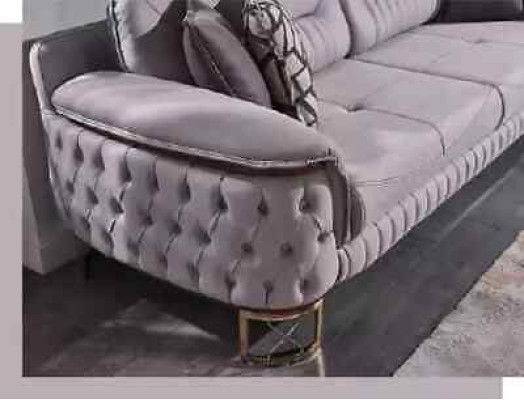 Braune Chesterfield Sofagarnitur 3+3+1 Sitzer Designer Couchen 3tlg