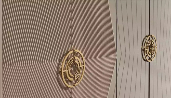 Beiger Kleiderschrank Holzschränke Schlafzimmer Möbel Edelstahlschrank