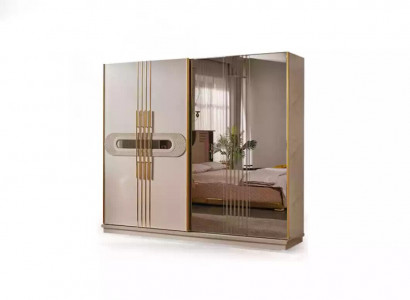 Luxus Kleiderschrank Universal Kleiderschrank Beige Schrank 250cm Schränke