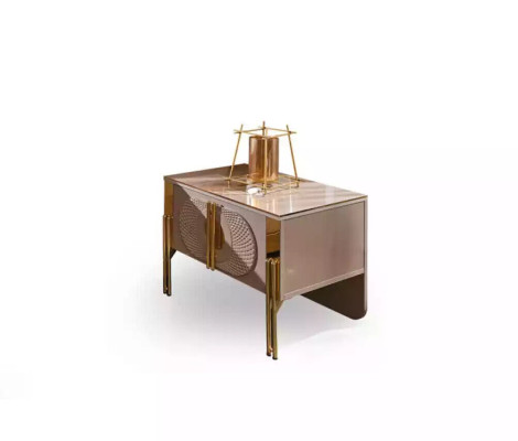 Schlafzimmer Garnitur Bett 2x Nachttische Bettgestell Hotelbett 3tlg