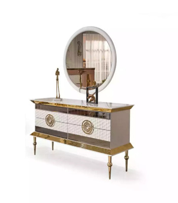 Moderner Schminktisch Holz Kommode Schlafzimmer Möbel Weiße Konsole