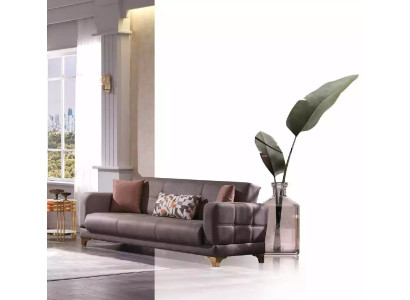 Designer Sofa Rosa 3-Sitzer Designer Wohnzimmer Couch Textil Möbel Couchen