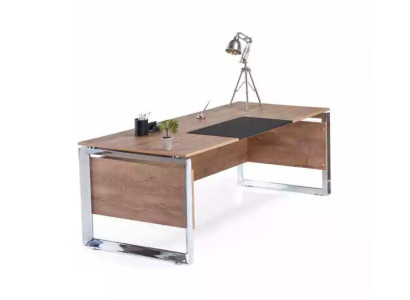 Moderner Brauner Schreibtisch Büro Möbel Holz Arbeitszimmer Design Stil