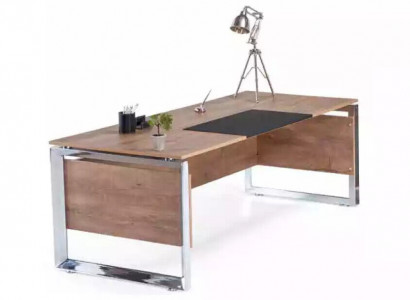 Moderner Brauner Schreibtisch Büro Möbel Holz Arbeitszimmer Design Stil