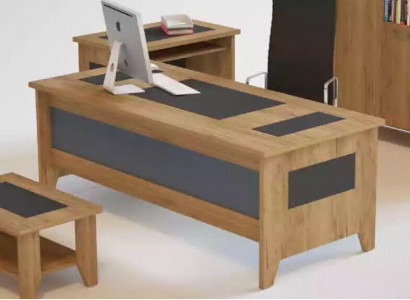 Moderner Brauner Schreibtisch Luxus Erweiterbare Möbel Holz Büro Neu