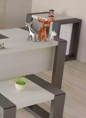 Moderner Weißer Holztisch Couchtisch Luxus Arbeitszimmer Möbel Design