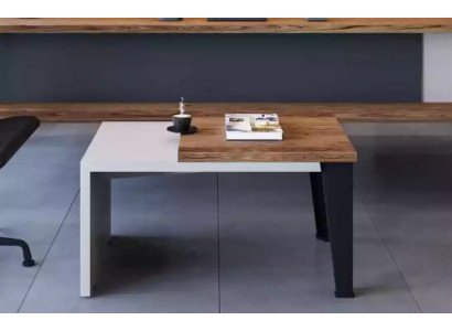 Moderner Zweifarbiger Couchtisch Luxus Beistelltisch Büro Holzmöbel