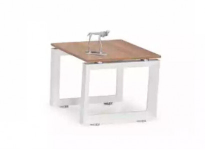 Moderner Weiß-Brauner Couchtisch Holzmöbel Exklusives Design Büro Möbel