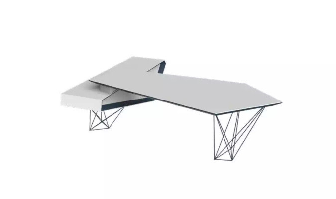 Eckschreibtisch Arbeits Schreib Büro Tisch Luxus Designer Möbel Weiß