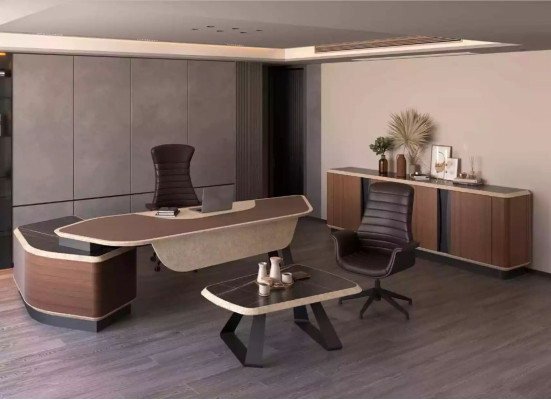 Arbeitszimmer Couchtisch Modernes Design Kaffetisch Braun Holzmöbel Neu