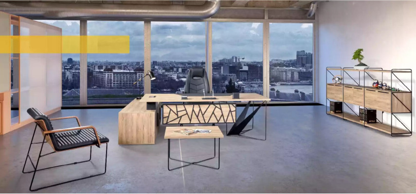 Designer Metall Couchtisch Holzmöbel Arbeitszimmer Einrichtung Büromöbel