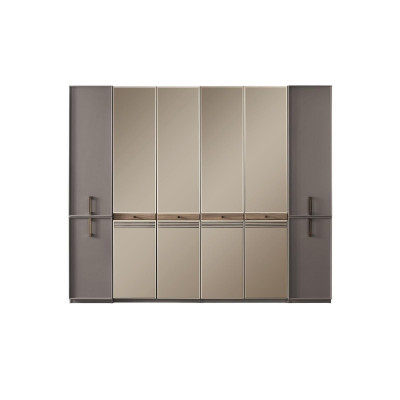 Modern Kleiderschrank Schrank Holzschrank Holz Grau Schlafzimmerschrank