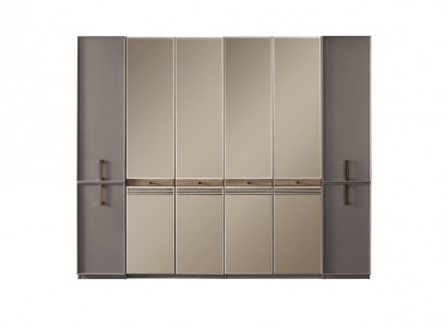 Modern Kleiderschrank Schrank Holzschrank Holz Grau Schlafzimmerschrank