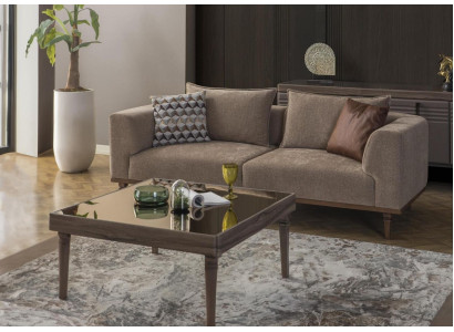 Dreisitzer Sofa 3 Sitzer Stoffsofa Polstersofa Grau Modern Stoff Neu