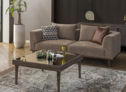 Dreisitzer Sofa 3 Sitzer Stoffsofa Polstersofa Grau Modern Stoff Neu