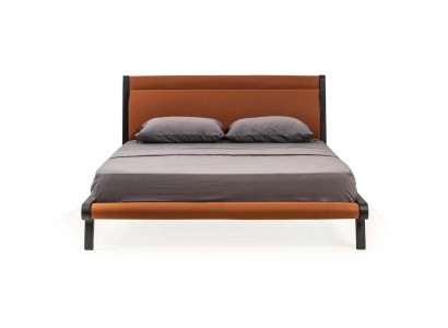 Doppelbett Bett Bettrahmen Orange Schlafzimmerbett Schlafzimmer Holz