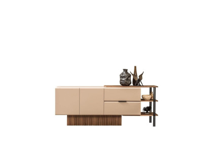 Anrichte Sideboard Holzschrank Kommode Schrank Holz Beige Moderne