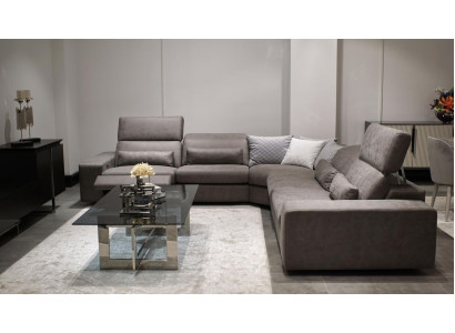 Sofa L-Form Modern Ecksofa Wohnzimmer Set Einrichtung Design Couchtisch