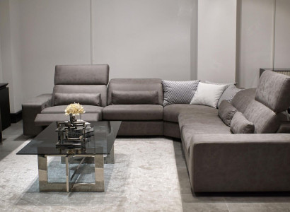 Sofa L-Form Modern Ecksofa Wohnzimmer Set Einrichtung Design Couchtisch