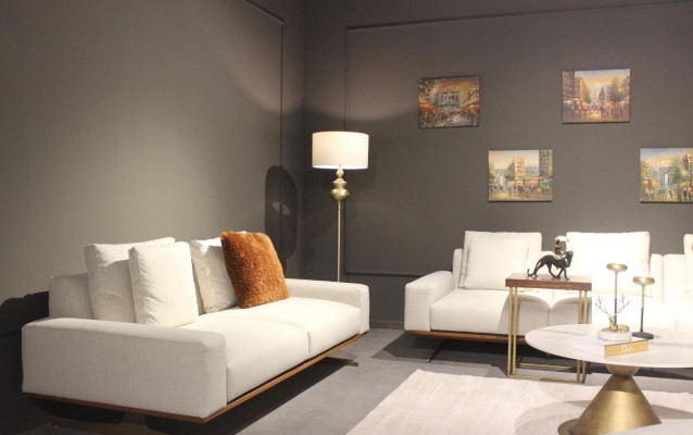 Wohnzimmer Set 6tlg Komplett Design Modern Sofagarnitur Dreisitzer Couchtisch