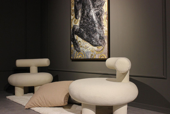 Wohnzimmer 2x Sessel Design Einrichtung Modern Textil Neu Möbel