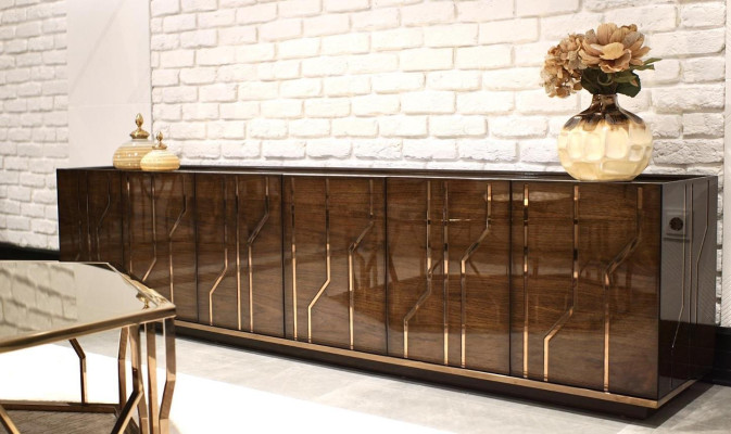 Wohnzimmer Möbel Sideboard Luxus Modern Design Kommode Holz Einrichtung