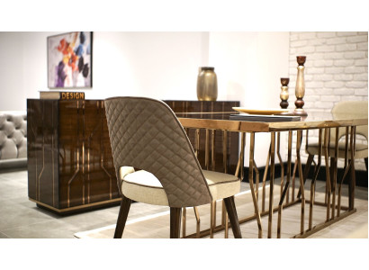 Design Stuhl Stoff Polster Luxus Möbel Esszimmer Modern Einrichtung