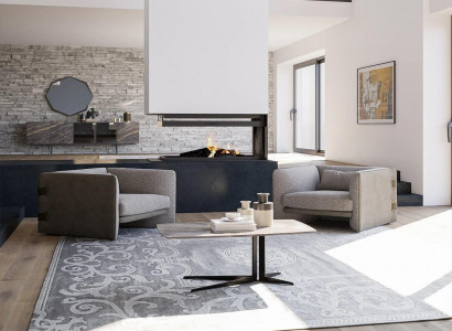 Luxus 2x Sessel Polstermöbel Wohnzimmer Einrichtung Modern Couchtisch Neu