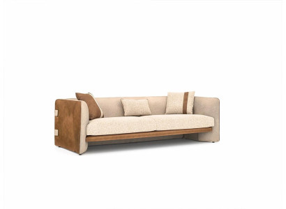 Beige Sofa Luxus Dreisitzer Couch Modern Einrichtung Polstermöbel Textil