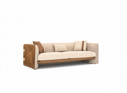 Beige Sofa Luxus Dreisitzer Couch Modern Einrichtung Polstermöbel Textil