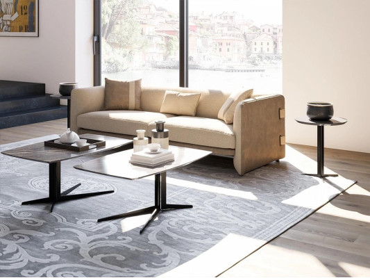 Beige Luxus Polstermöbel Modern Desing Dreisitzer Sofa Wohnzimmer Einrichtung