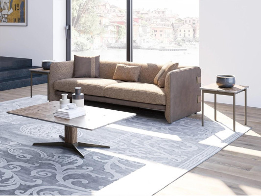 Sofa Dreisitzer Polster Textil Wohnzimmer Couch Design Luxus Polstermöbel