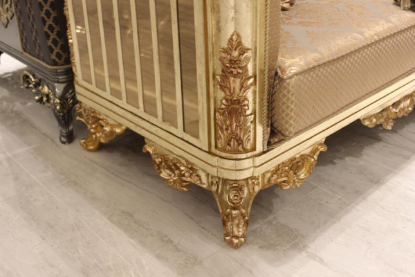 Sofagarnitur 3311 Couchtisch Textil Holz Komplett Set Sofa Sessel Sofagarnitur