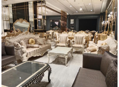 Exklusives Wohnzimmer Sofagarnitur Set Hochwertigen Sofas Elegante Sesseln