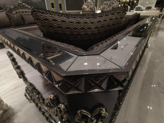 Luxus Wohnzimmer Sofagarnitur Möbel 3+3+1+1 2x Sofa 2x Sessel Braun Neu