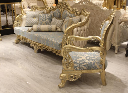 Klassisch Sofagarnitur 3+3+1 Sitzer Chesterfield Relax Sessel Möbel Sofa Neu