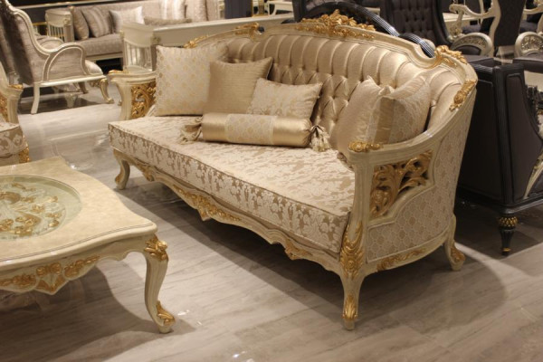 Moderne luxus Sofagarnitur set 2x Sofa 3 Sitzer Wohnzimmer Set Edlem Stuhl