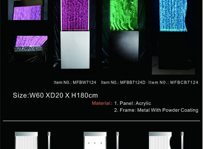 Designer Trennwand Luxus Wände Wassser Säulen Waterwall Trennwände 60x180cm xxl