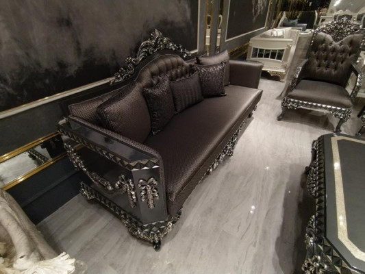 Elegantes Wohnzimmer Sofas 3+3 Sitzer Set Stilvolle Set Mit 2x Sofas Neu